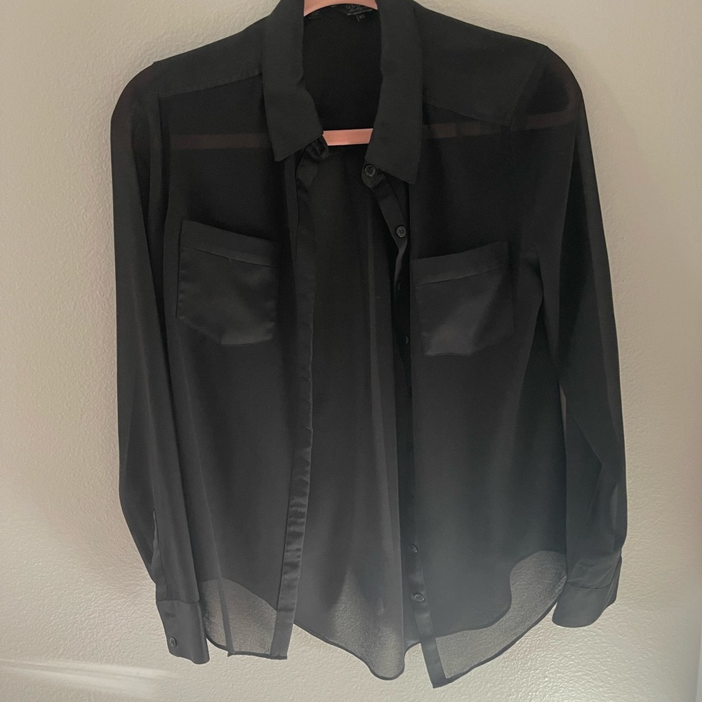 Black Sheer Sexy Guess Shirt